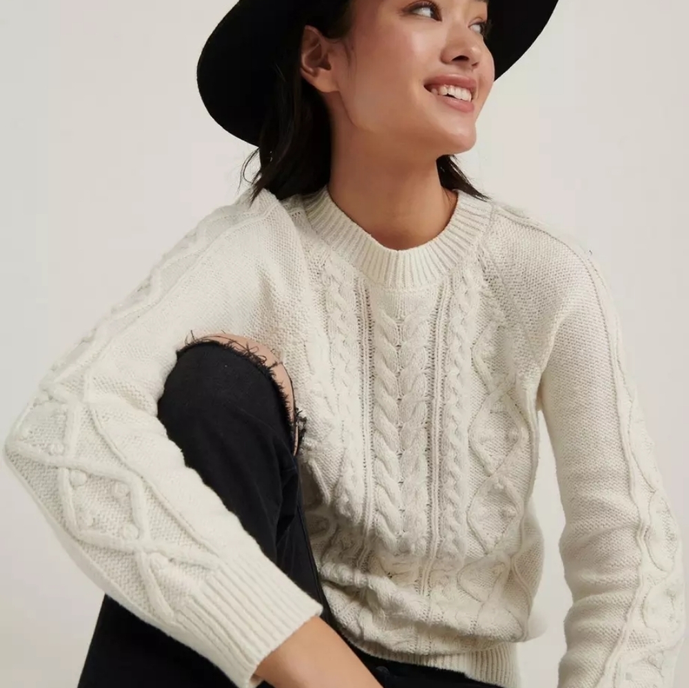 Cableknit Crew Sweater